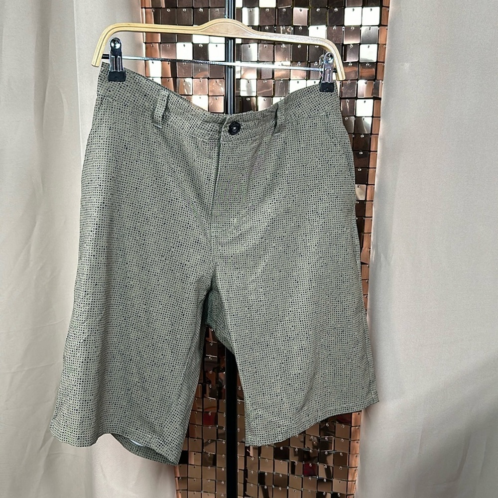 RIP Zone Olive Green and Black Print Long Light Weight Shorts Size 32